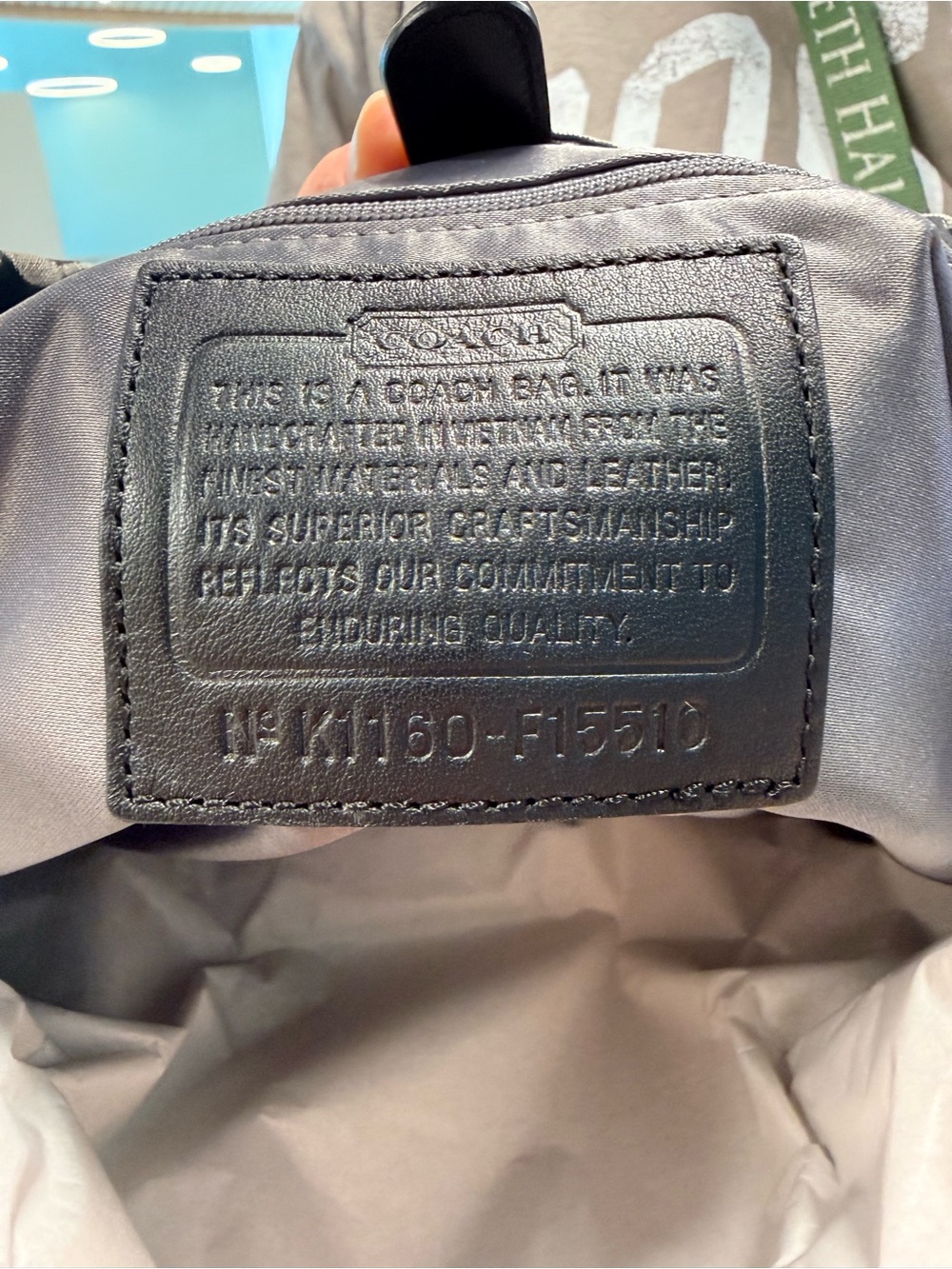 Coach carryall bag with coach stamp pattern. NWT. - Picture 7 of 9